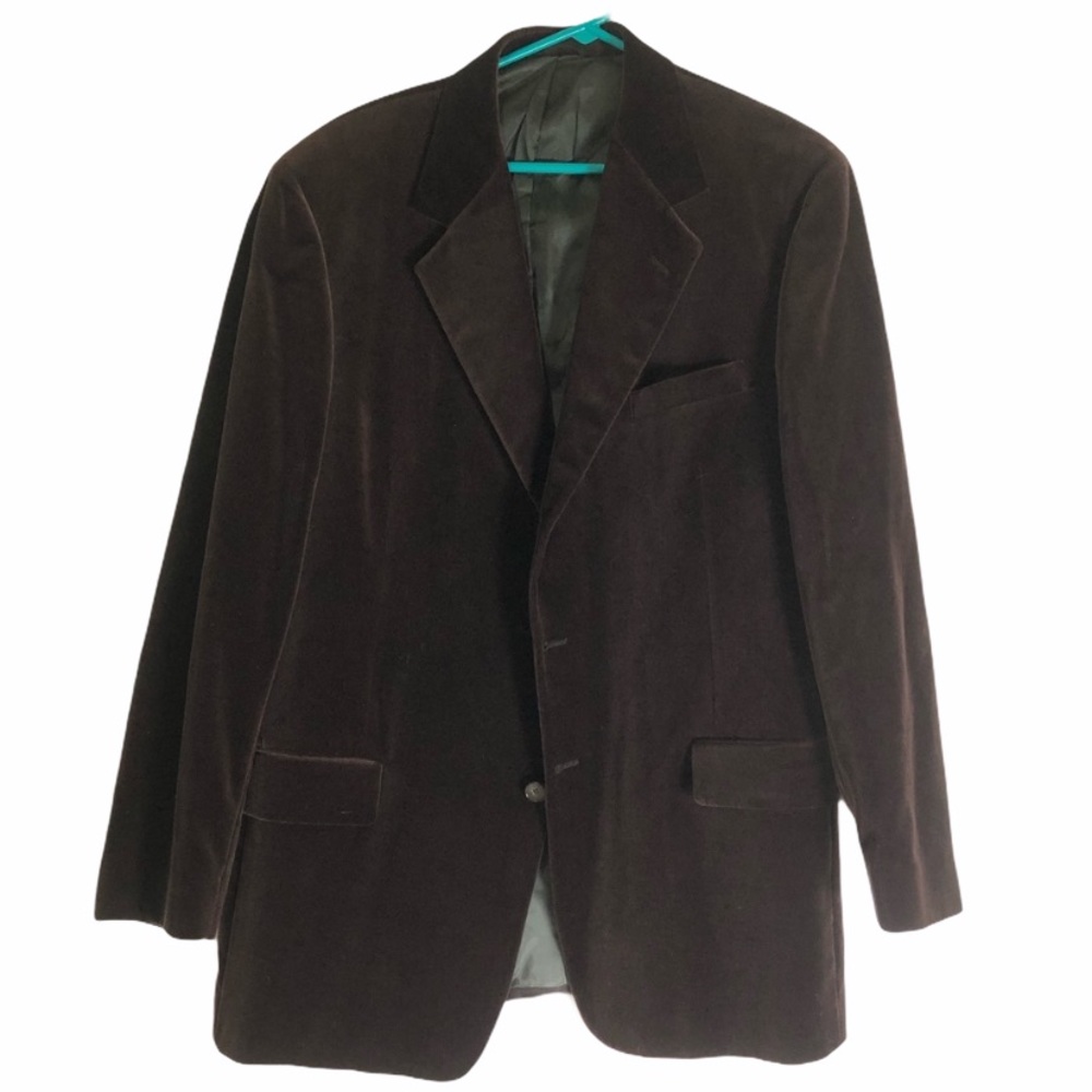 Barneys New York, Perry Ellis brown velvet blazer